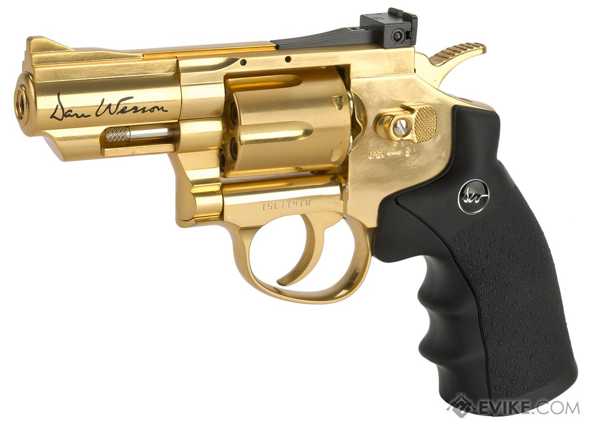 ASG Dan Wesson CO2 Powered 4.5mm Airgun Revolver (Color: Gold / 2.5 Snub Nose / BB Gun)