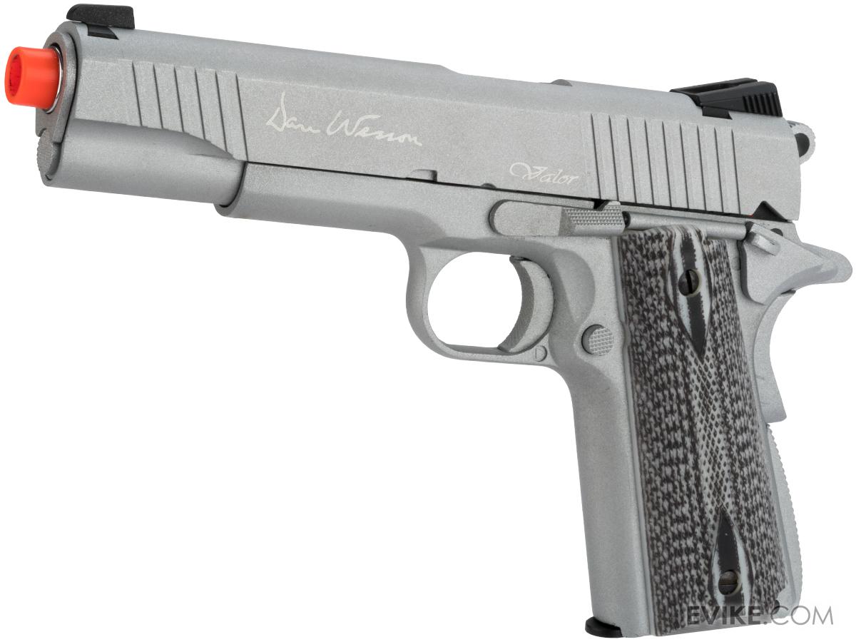 Dan Wesson Licensed Full Metal 1911 VALOR Custom Co2 Powered Airsoft Gas Blowback Pistol (Color: Evike Exclusive Silver)