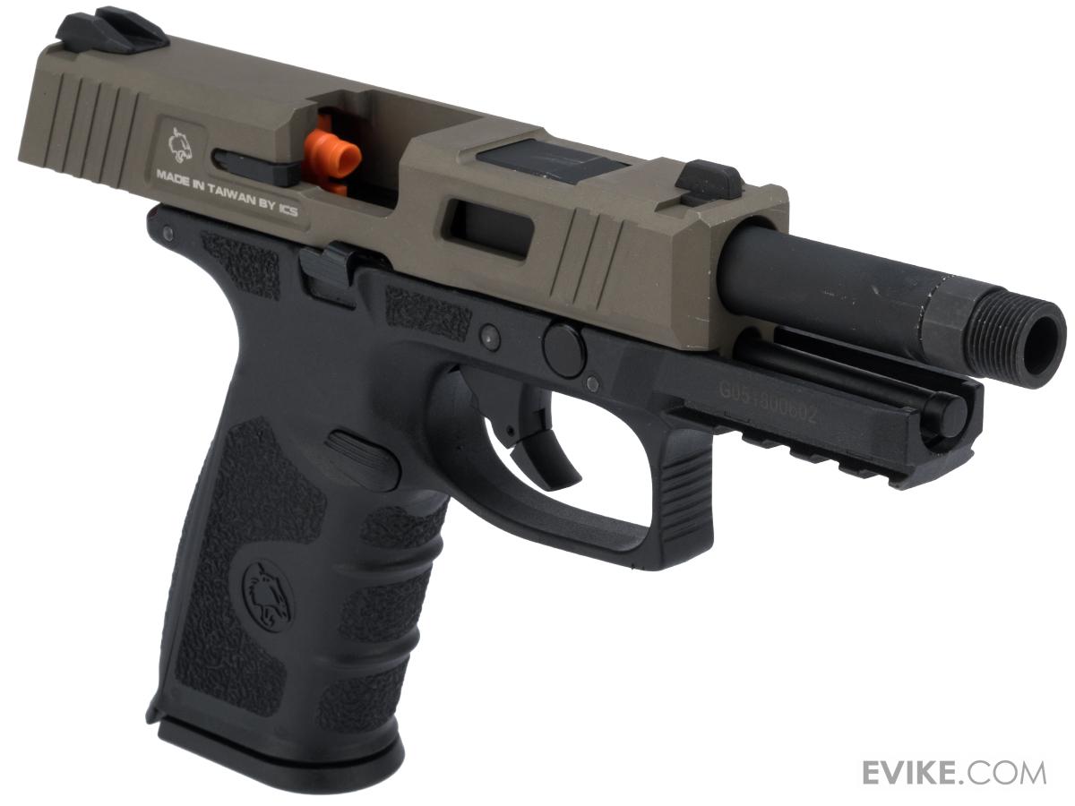 ICS BLEXFG Ambidextrous Airsoft Gas Blowback Pistol (Color Tan Slide