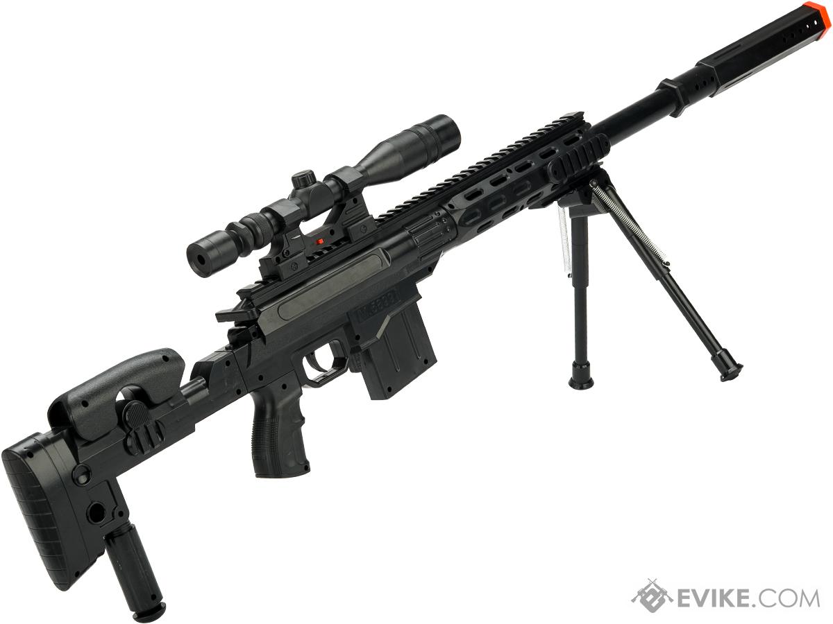M6688 Spring Powered Airsoft Sniper Rifle With Mock Scope And Bipod 