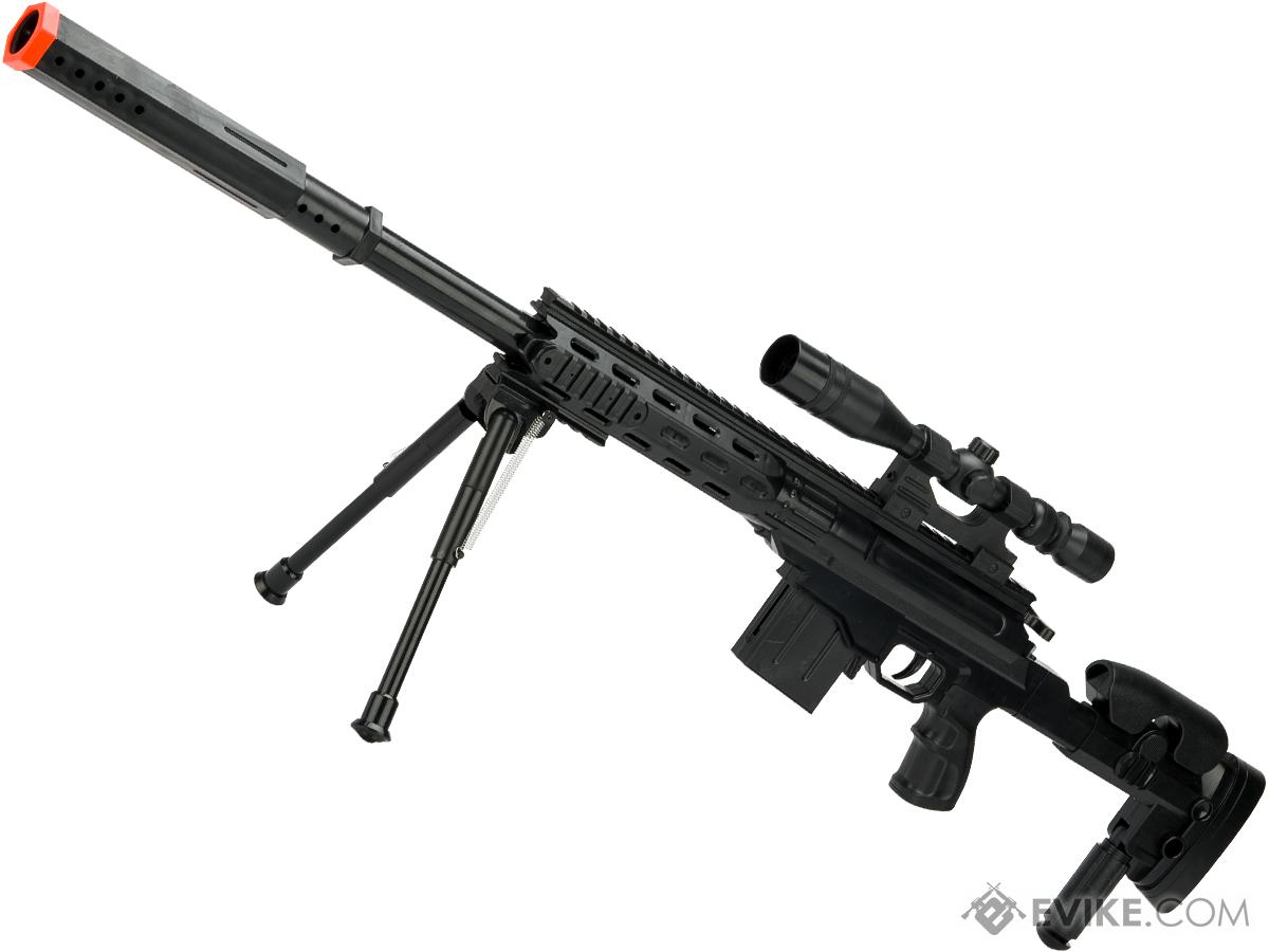 M6688 Spring Powered Airsoft Sniper Rifle with Mock Scope and Bipod
