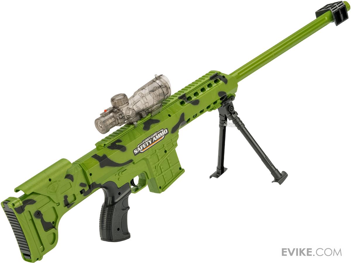 ASP "SWAT Sniper" Gel Ball Blaster Automatic Sniper Rifle (Color Zombie Green), MORE, NERF