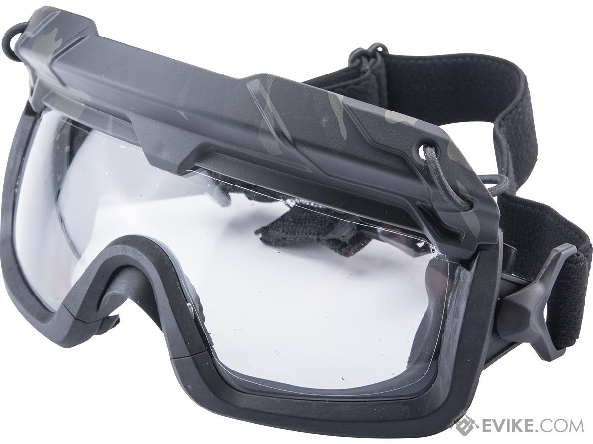 FMA Special Forces QD Full Seal Goggles for Bump Helmets (Color: Multicam Black / Clear Lens)