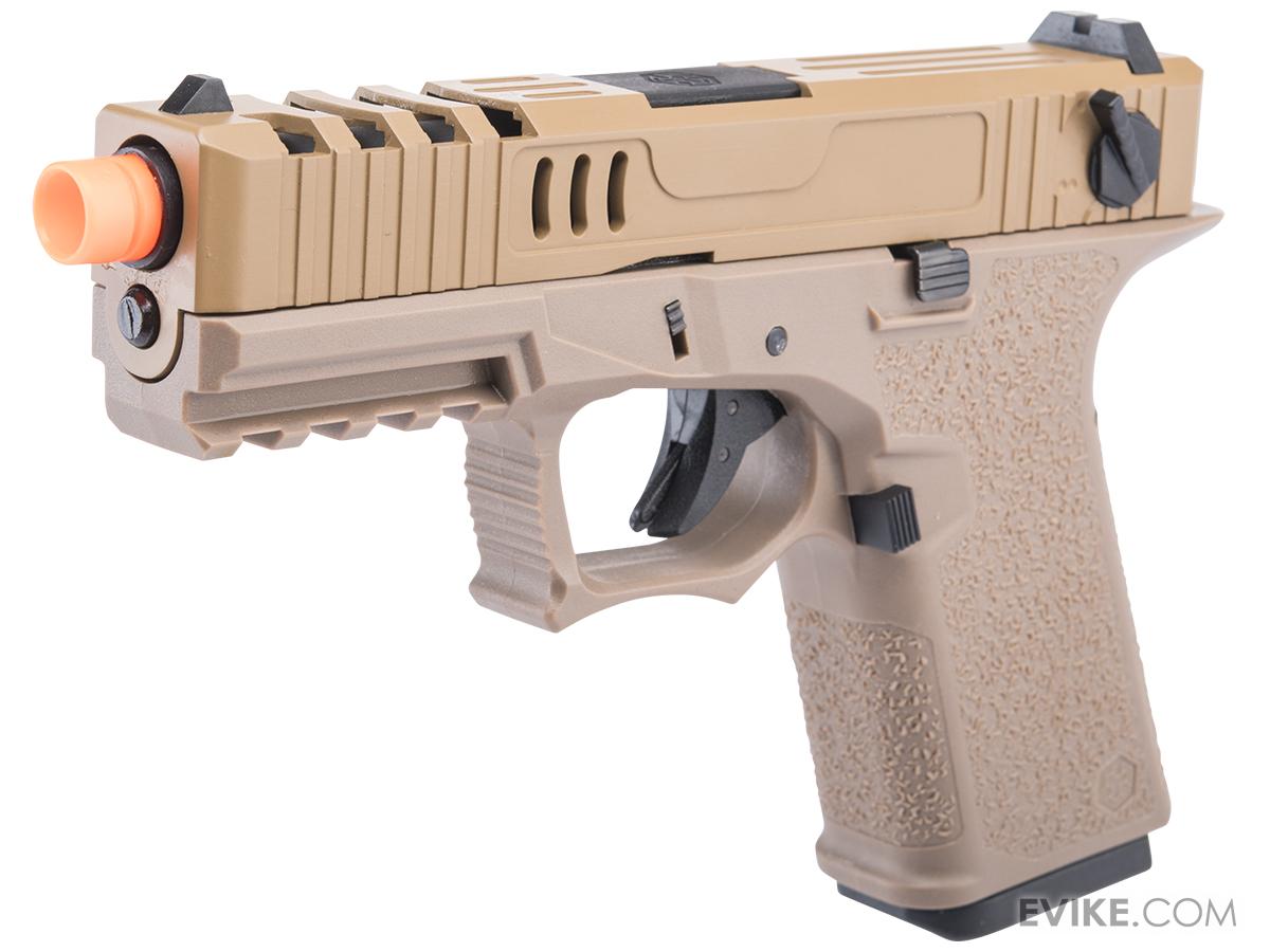 AW Custom VX8 Compact Series Select Fire Gas Blowback Airsoft Pistol (Model: X80 / Dark Earth)