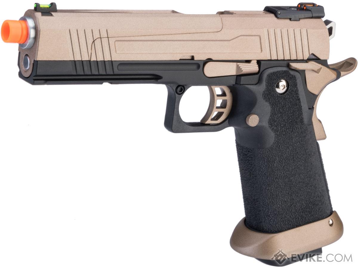 AW Custom HX10 Split Frame Hi-Capa Full Auto Select Fire GBB Pistol (Color: Flat Dark Earth)