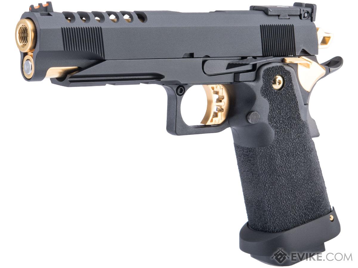 AW Custom Gold Match HX27 Hi-CAPA Gas Blowback Airsoft Pistol (Model: 5.1 / Black & Gold)