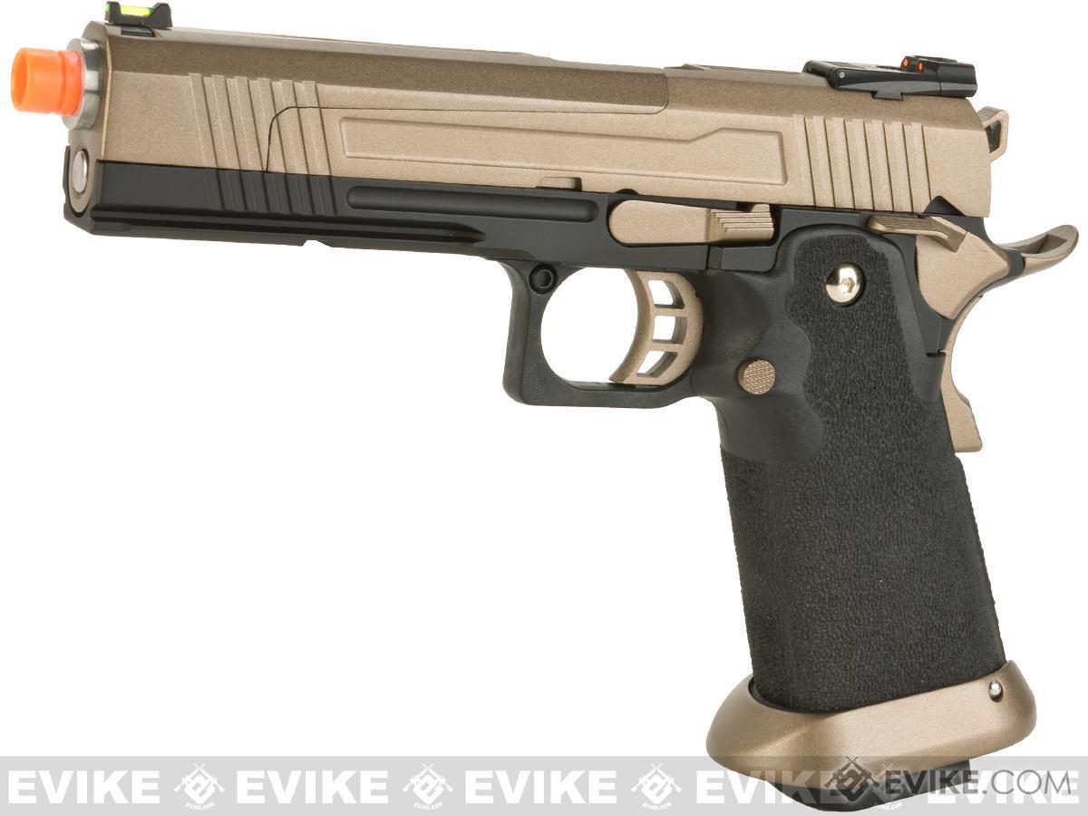 AW Custom Split Frame Hi-Capa Competition Grade Gas Blowback Airsoft Pistol (Color: Flat Dark Earth Slide)