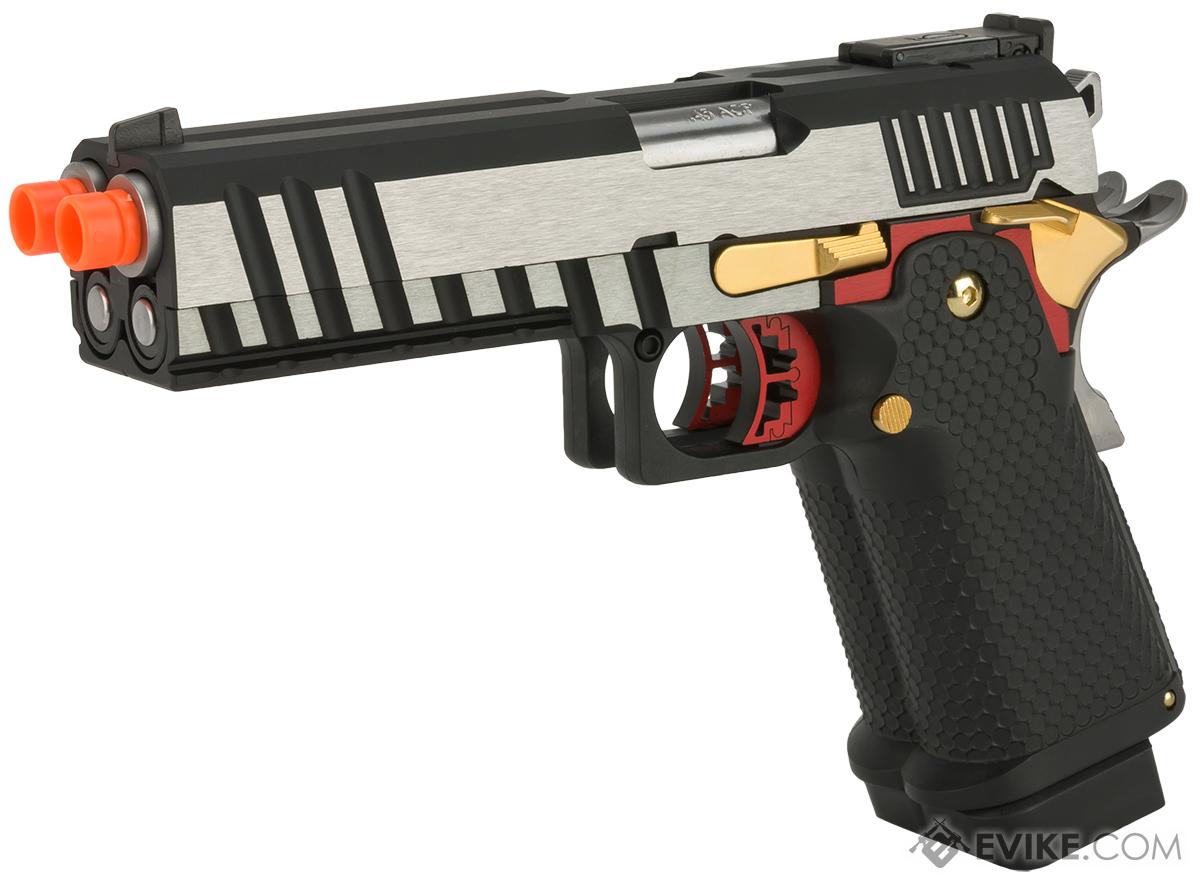 AW Custom HX21 Pepper Box Double Barrel 1911 Hi-Capa Gas Blowback Airsoft Pistol (Color: Two-Tone)