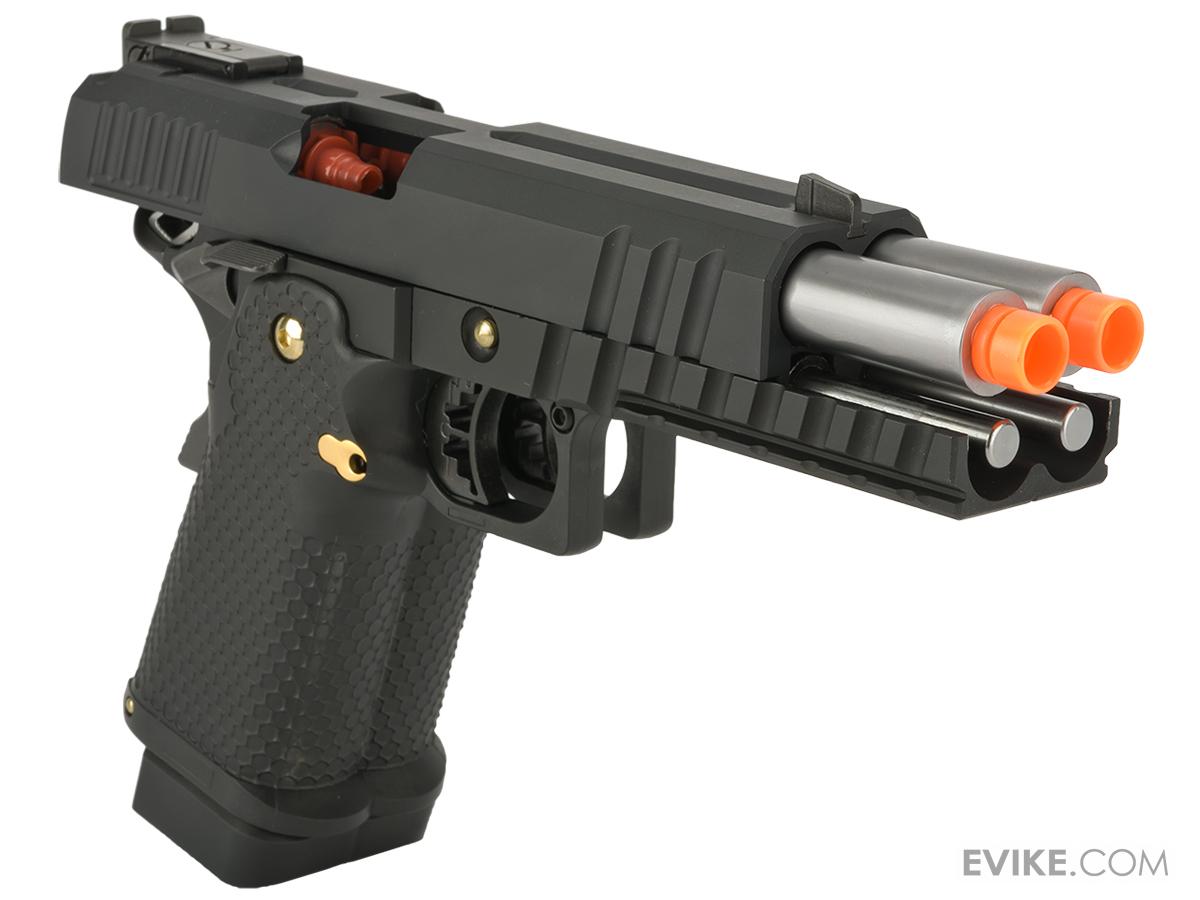 AW Custom Double Barrel HiCapa 1911 Gas Blowback Airsoft Pistol (Color