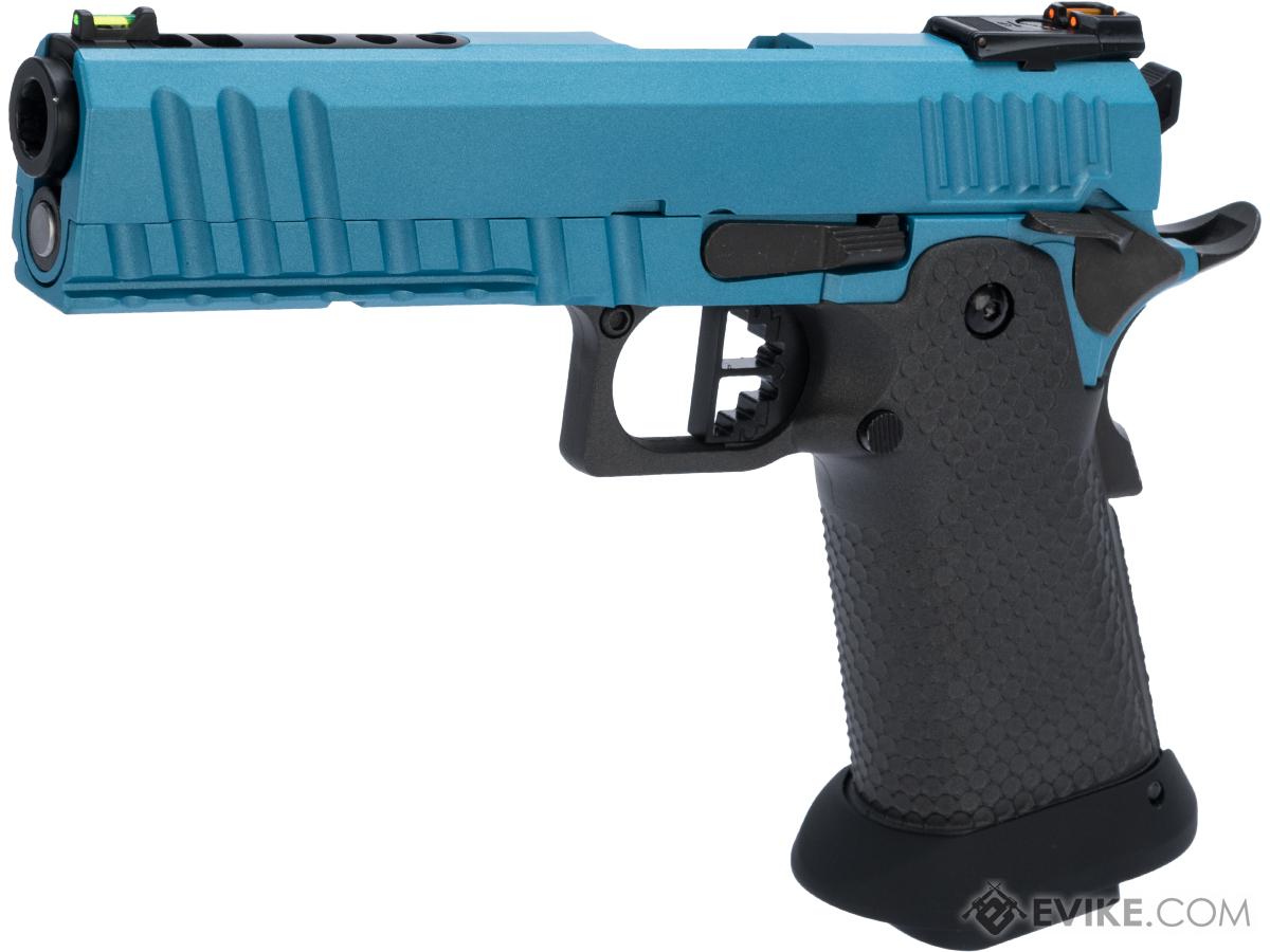 AW Custom Black Ace Hi-Capa Gas Blowback Airsoft Pistol w/ Custom Cerakote (Color: Metallic Blue)