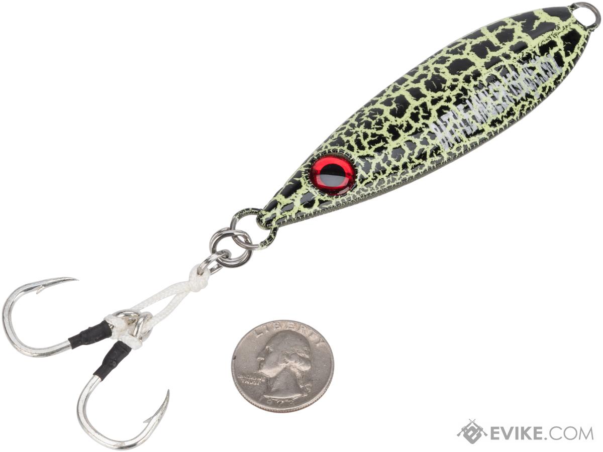 Battle Angler Phantom-Fall Jigging Lure Fishing Jig (Model: Black Fission / 150g / Double Hook)