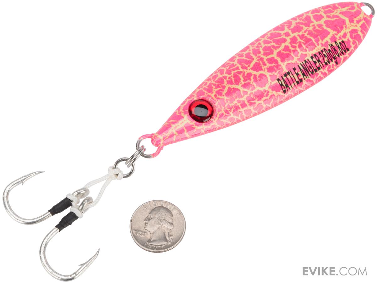 Battle Angler Phantom-Fall Jigging Lure Fishing Jig (Model: Pink Fissure / 250g / Double Hook)