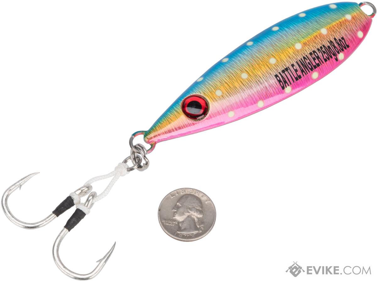 Battle Angler Phantom-Fall Jigging Lure Fishing Jig (Model: Rainbow / 250g / Double Hook)