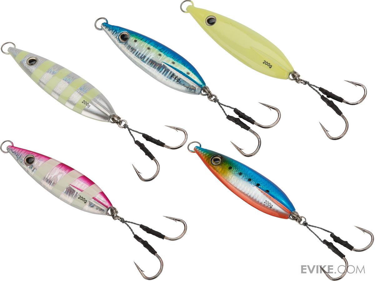 Battle Angler Phantom-Fall Jigging Lure Fishing Jig (Model: Seven Seas Bundle / 200g / Double Hook)