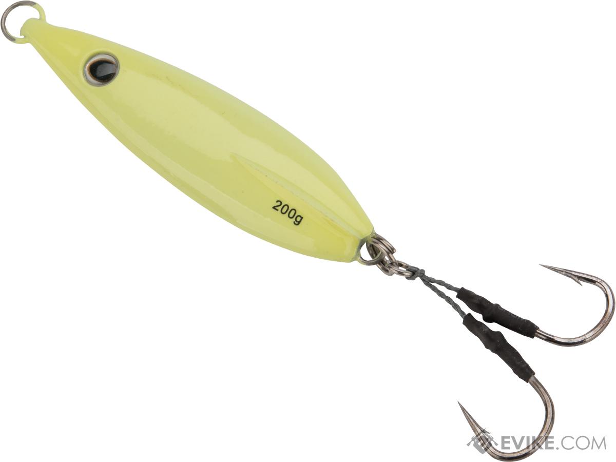 Battle Angler Phantom-Fall Jigging Lure Fishing Jig (Model: 2X-Glow / 200g / Double Hook)