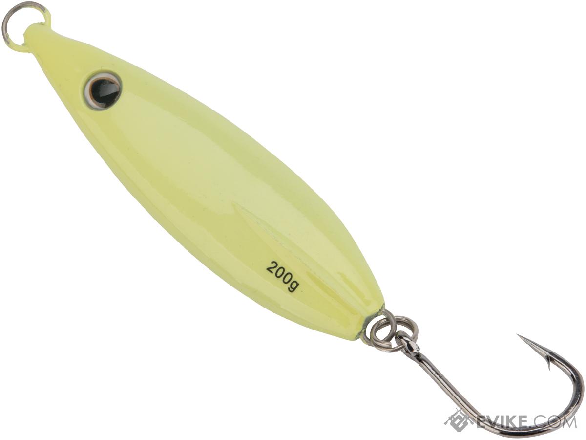 Battle Angler Phantom-Fall Jigging Lure Fishing Jig (Model: 2X-Glow / 200g / Tuna Hook)