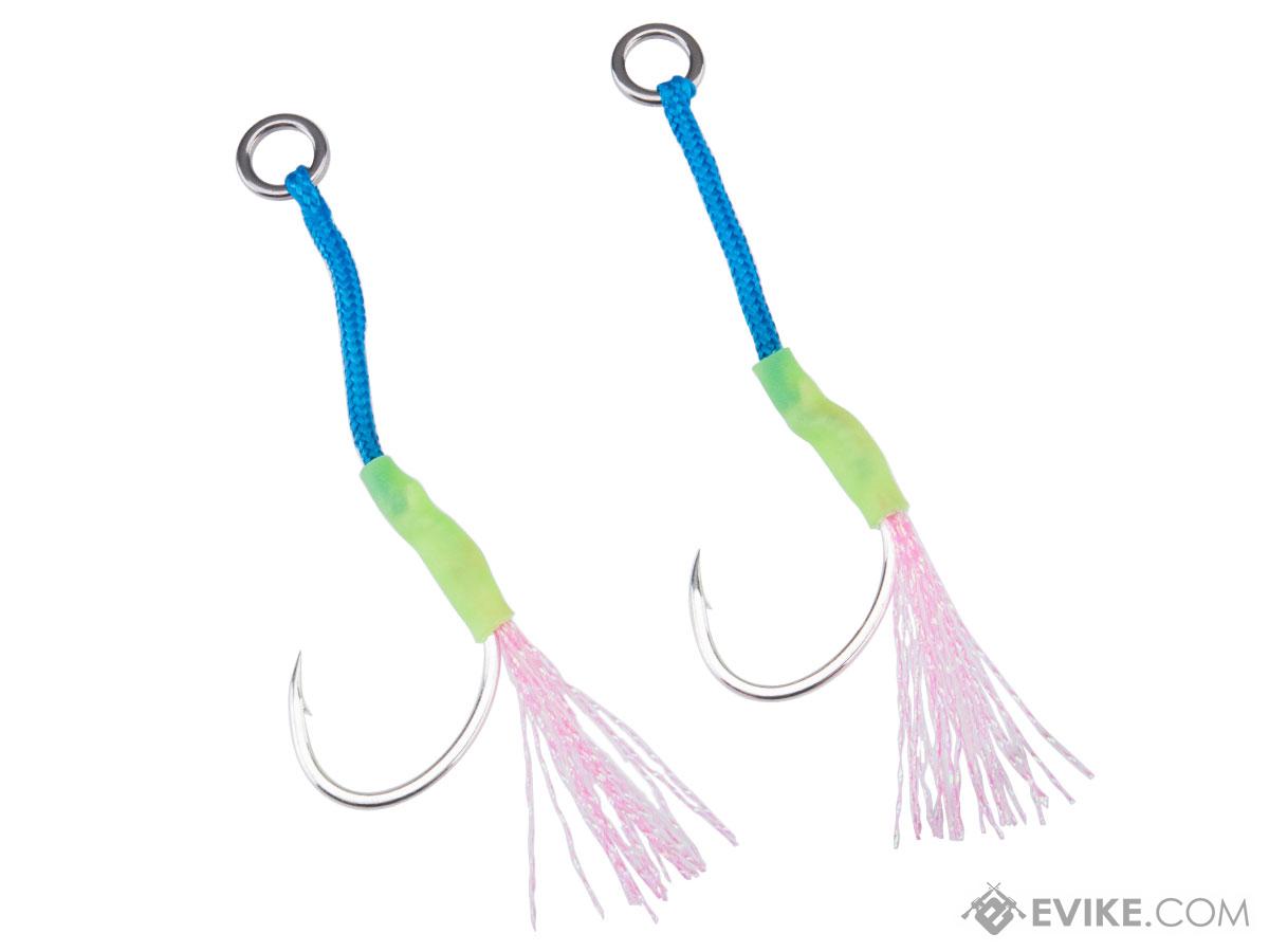 Battle Angler Single Glow Shrink Tail Assist Hook (Color: Light Pink / Size 2/0)