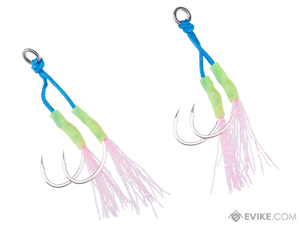 Battle Angler Double Glow Shrink Tail Assist Hook (Color: Light Pink / Size 2/0)