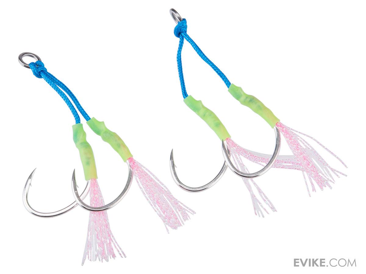 Battle Angler Double Glow Shrink Tail Assist Hook (Color: Light Pink / Size 3/0)