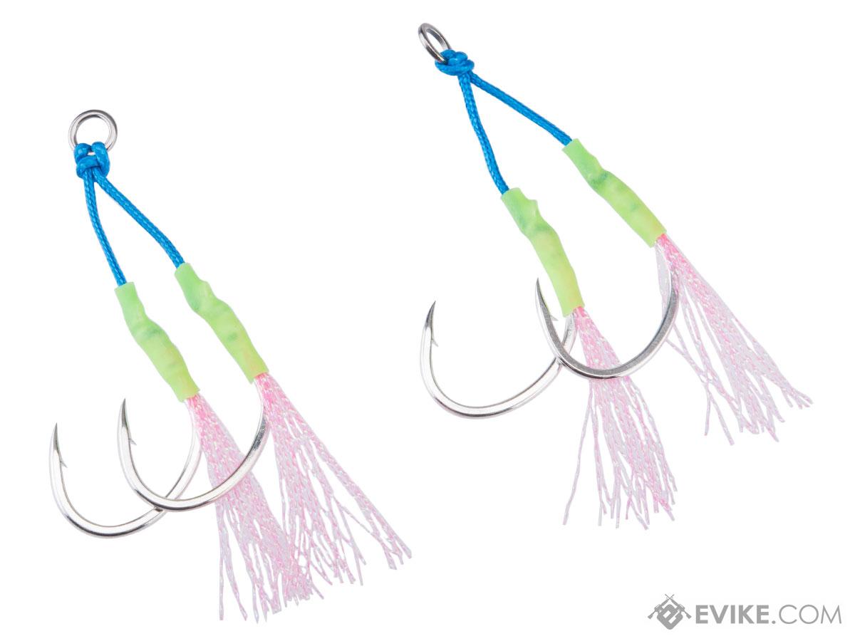 Battle Angler Double Glow Shrink Tail Assist Hook (Color: Light Pink / Size 4/0)