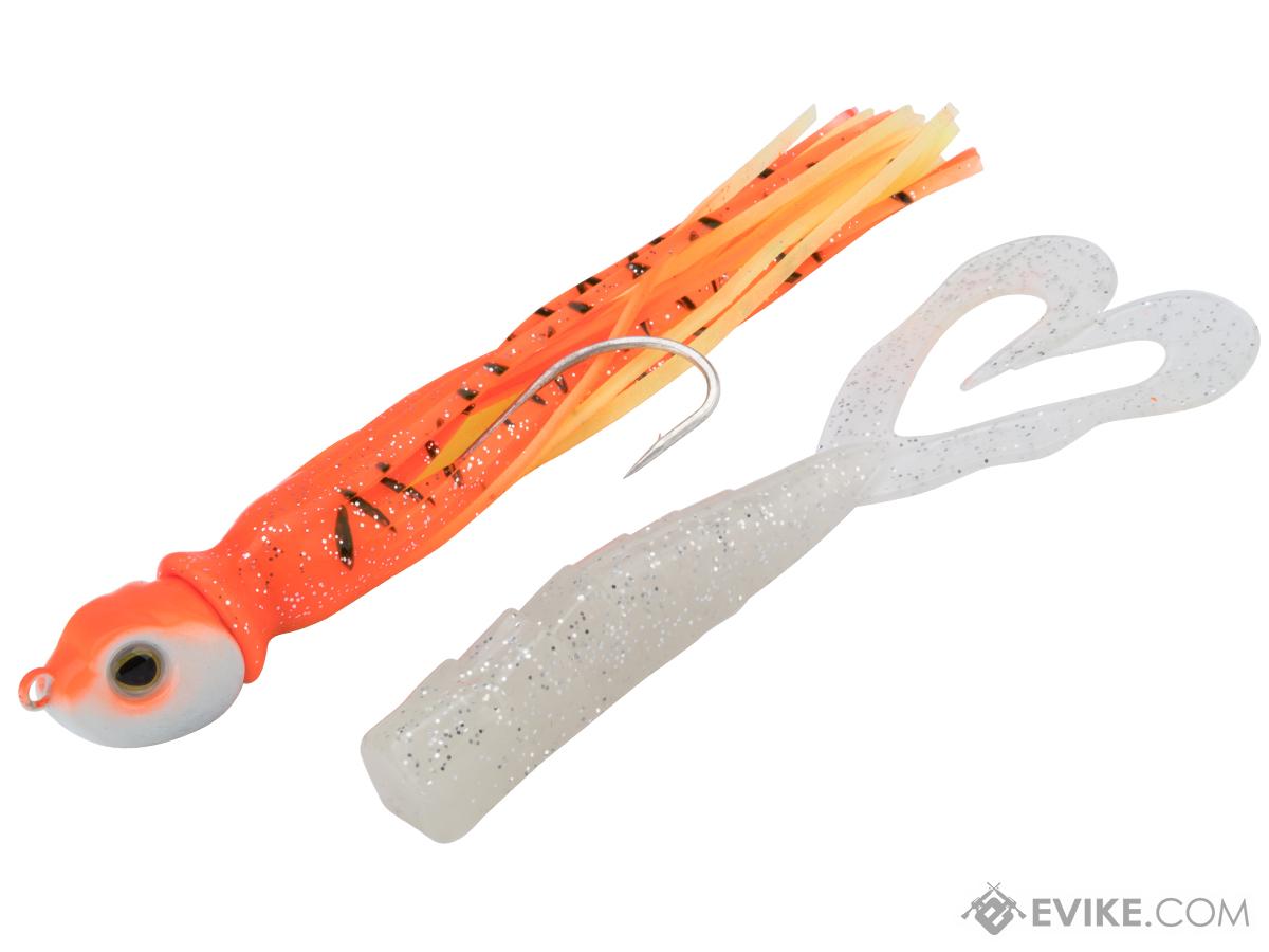 Battle Angler War Head Jigging Lure (Color: Orange - White Glow / 4oz)