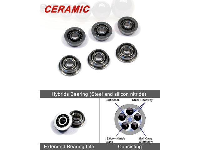 Hybrid ceramic ball bearings