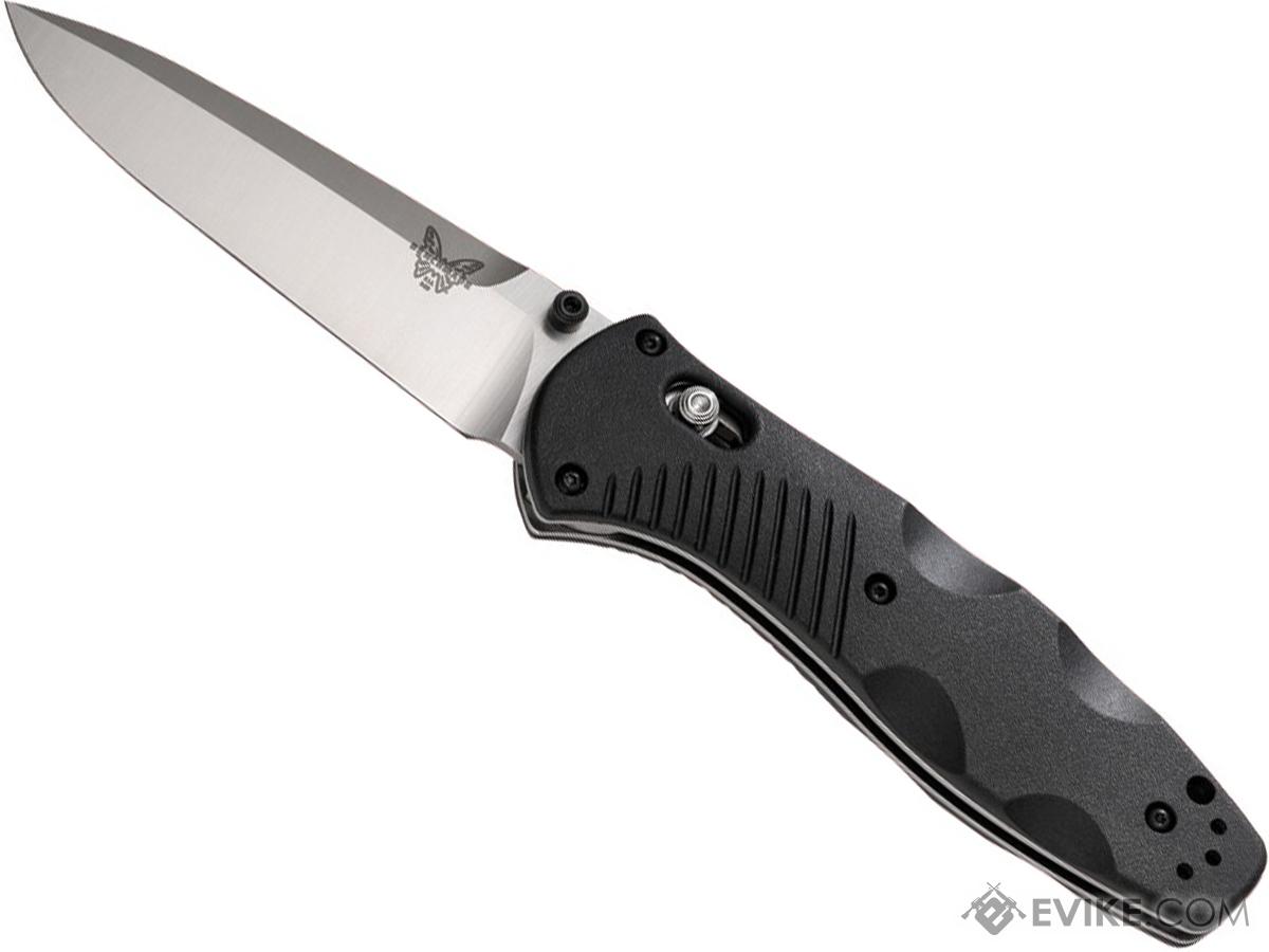 Benchmade / Osborne Barrage Folding Knife (Model: Drop Point / Satin Plain Edge / Black Valox)