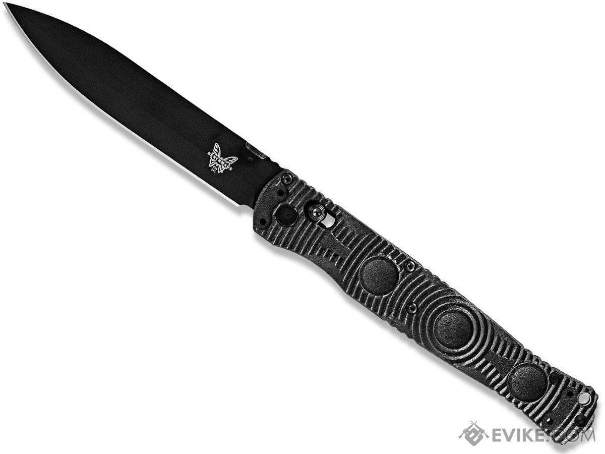 Benchmade SOCP Tactical Folding Knife (Model: Spear-point / Black Coated Plain Spear-Point / Black CF-Elite)