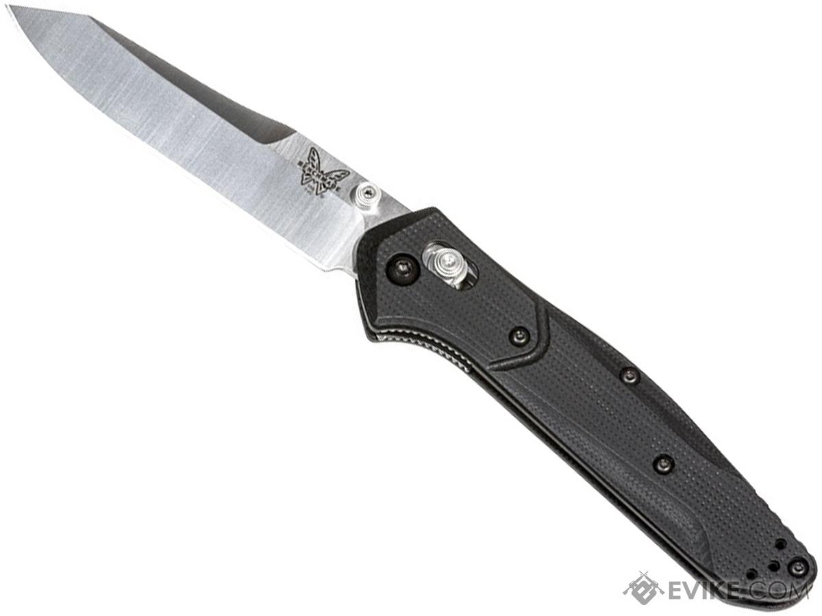 Benchmade Osborne Folding Knife (Model: Reverse Tanto / Satin Plain Edge / Black G10)