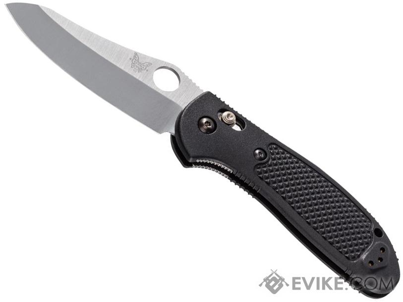 Benchmade / Pardue S30V Griptilian Folding Knife (Model: Sheepsfoot / Serrated Satin / Black Nylon)