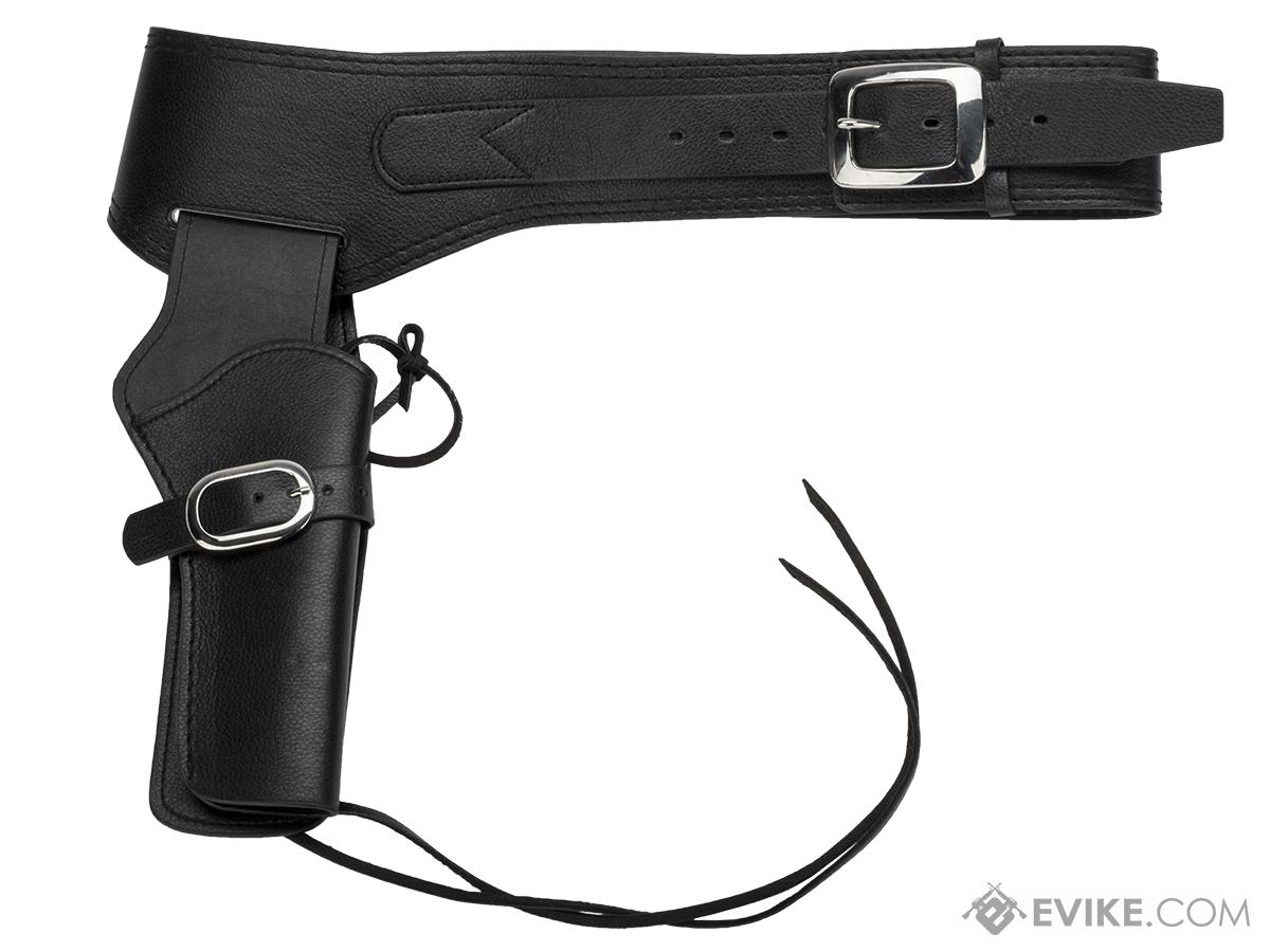 Gun Heaven Leather Single Gun Pistol Rig for Single Action Army Style Revolvers (Style: Plain / Black)