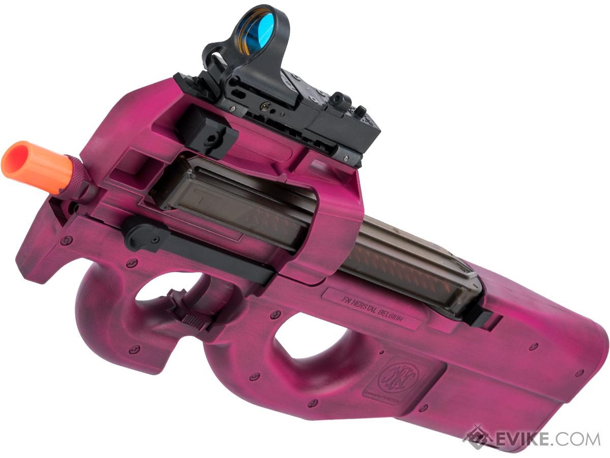 FN Herstal Licensed P90 Full Size Airsoft AEG PDW w/ Custom Cerakote (Color: Distressd Pink Devil)