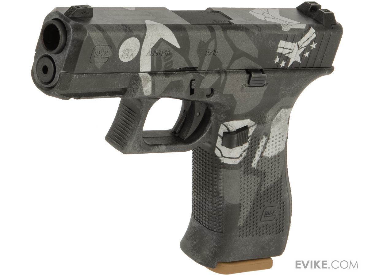 Elite Force Fully Licensed GLOCK 19X Gas Blowback Airsoft Pistol w/ Custom Cerakote (Color: Machine)