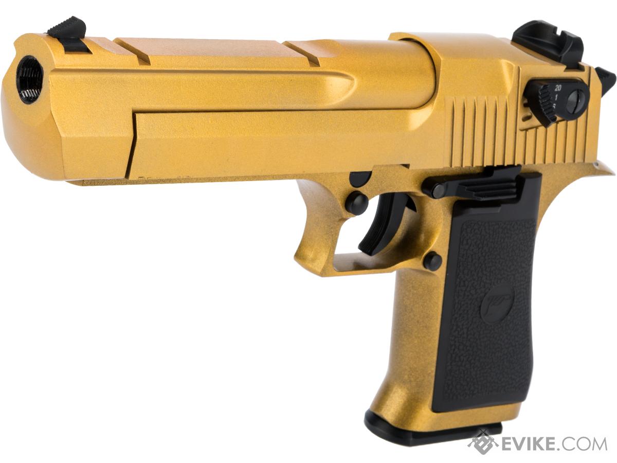 Magnum Research Licensed Semi/Full Auto Metal Desert Eagle CO2 Gas Blowback Airsoft Pistol by KWC w/ Black Sheep Arms Custom Cerakote (Color: Gold)