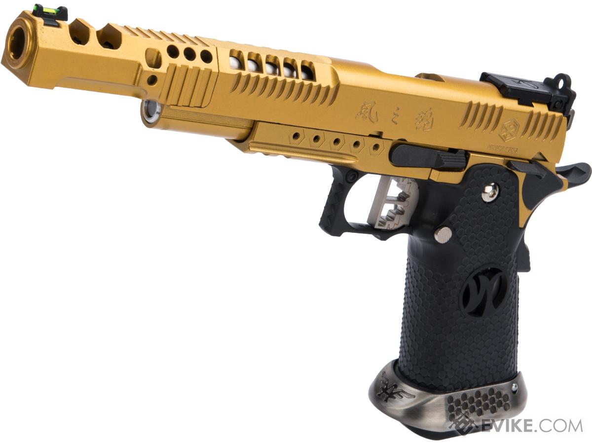 AW Custom HX24 Wind Velocity IPSC Gas Blowback Airsoft Pistol w/ Black Sheep Arms Custom Cerakote (Color: Golden Gun)