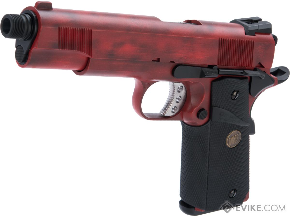 WE Metal 1911 MEU Gen. 2 Heavy Weight Airsoft GBB Pistol w/ Black Sheep Arms Custom Cerakote (Color: Distressed Red)