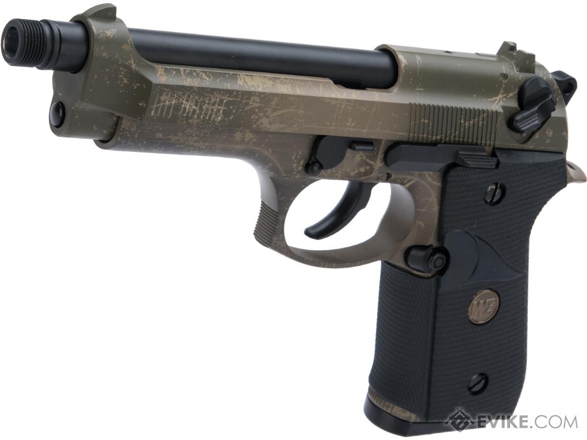 WE-Tech M9 Heavy Weight Airsoft GBB Professional Training Pistol w/ Black Sheep Arms Custom Cerakote (Color: Laser Battleworn)