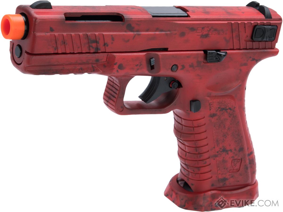 APS XTP Black Hornet Custom Full Auto CO2 Powered Airsoft Pistol w/ Black Sheep Arms Custom Cerakote (Color: Distressed Red)