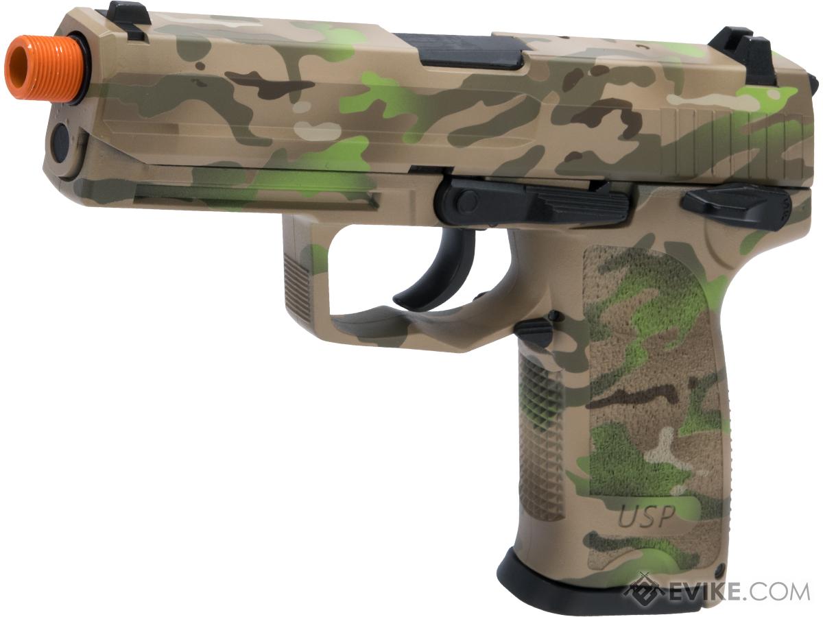 Heckler & Koch / Umarex H&K USP Tactical Full Size CO2 Gas Blowback Pistol w/ Black Sheep Arms Custom Cerakote (Color: 7 Color Multicam)