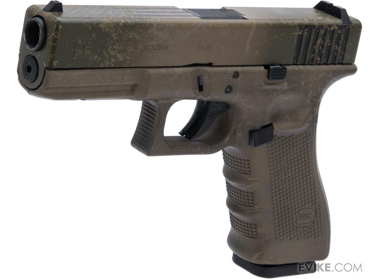 Elite Force Fully Licensed GLOCK 17 Gen.4 Gas Blowback Airsoft Pistol w/  Custom Cerakote (Color: Old Glory), Airsoft Guns, Gas Airsoft Pistols -   Airsoft Superstore