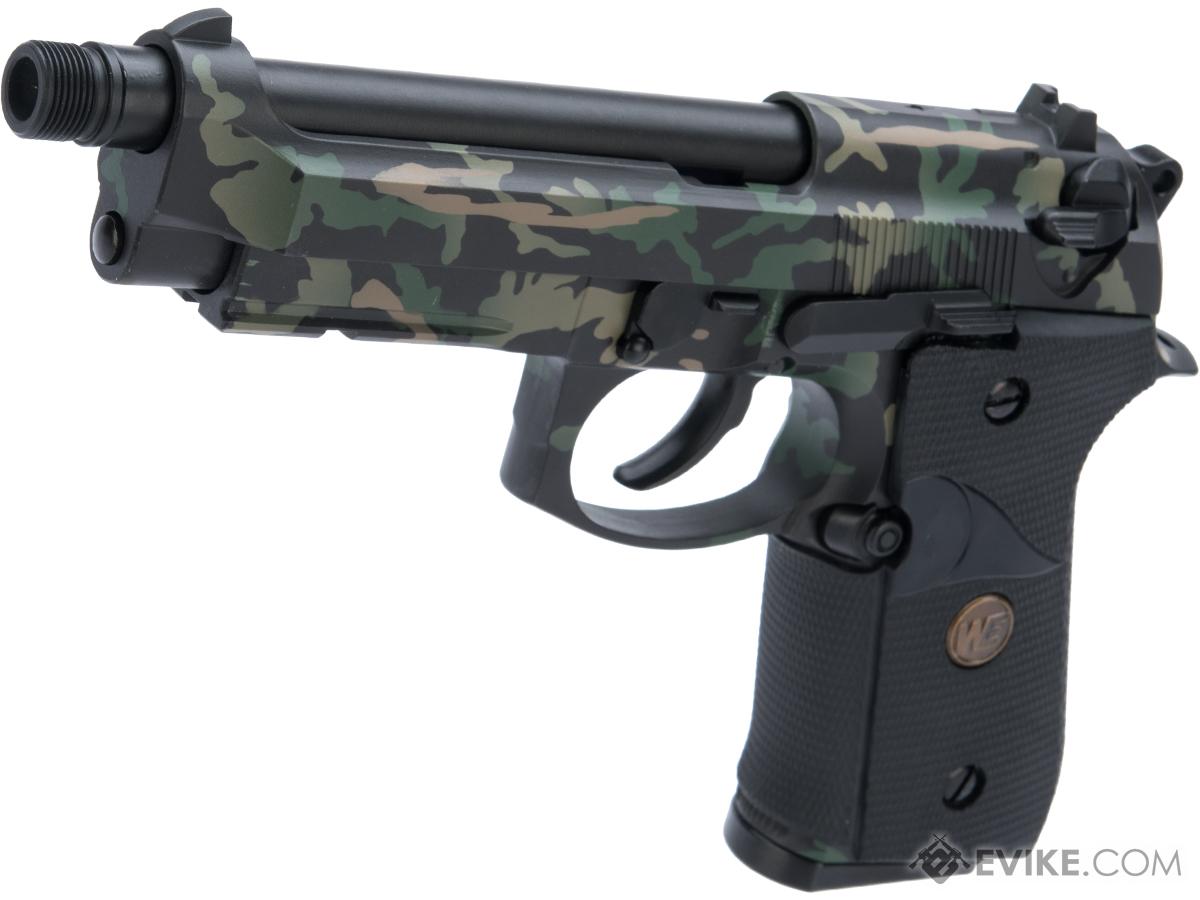 WE-Tech M9A1 GBB Airsoft Training Pistol w/ Black Sheep Arms Custom Cerakote (Color: Modified Woodland Reversed)