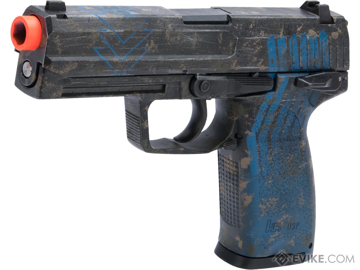 Heckler & Koch / Umarex USP Full Size NS2 Airsoft GBB Pistol by KWA w/ Black Sheep Arms Custom Cerakote (Color: Blue Shift)