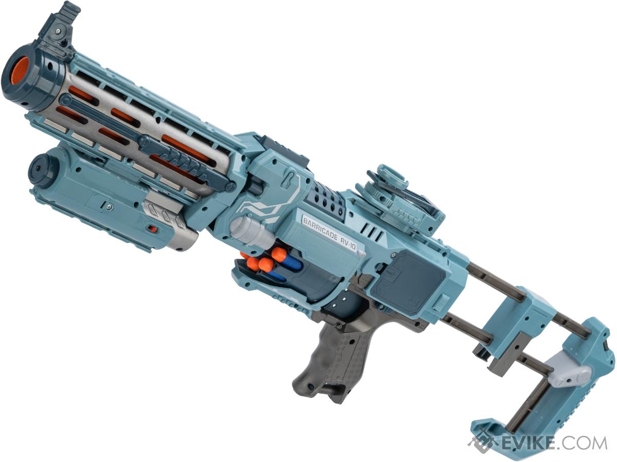 Blaze Storm Foam Blaster Full Auto Electric Foam Dart Rifle with Drum Mag & Laser (Model: Grey)