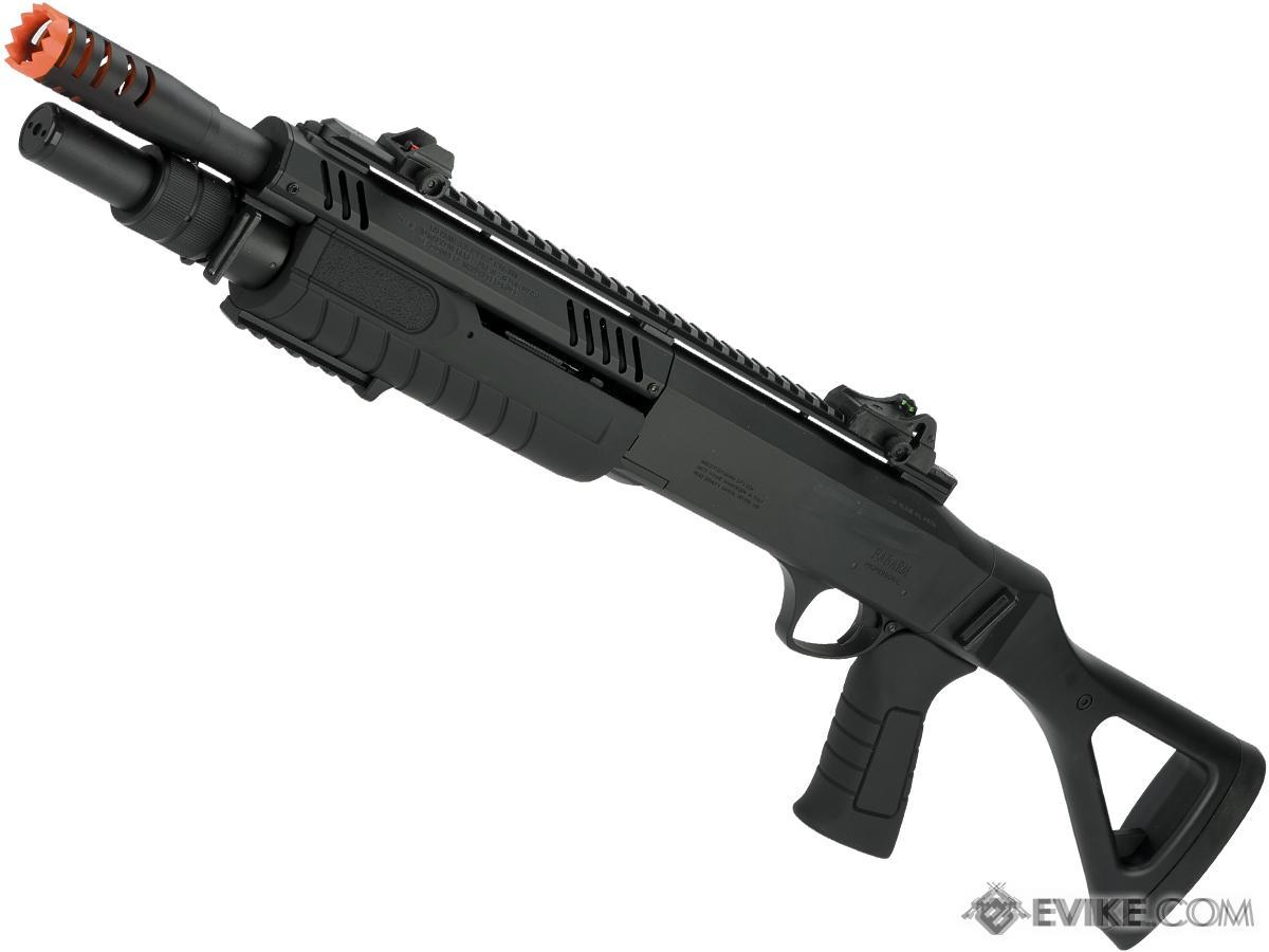 FABARM STF12 Pump Action Tri-Shot Airsoft Shotgun (Model: Compact / Black)