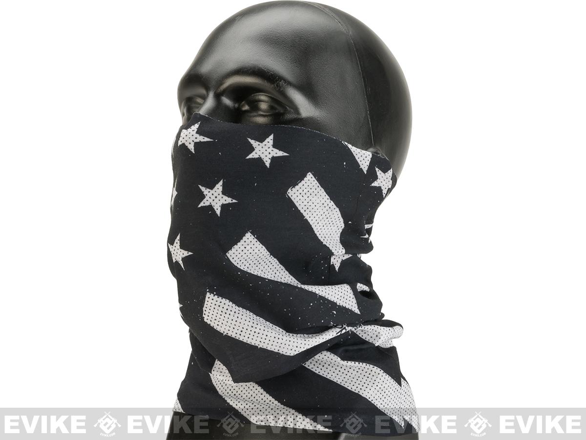 Bobster / Zan Headgear Motley Tube Neck Protector (Color: Black and White Flag)