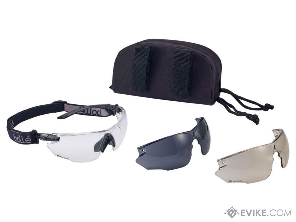 Bolle Safety COMBAT Tactical Safety Glasses Kit (Color: Black)