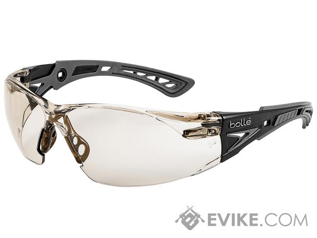 Bolle Safety RUSH+ Safety Glasses (Color: CSP Lens / Black & Grey Frame)