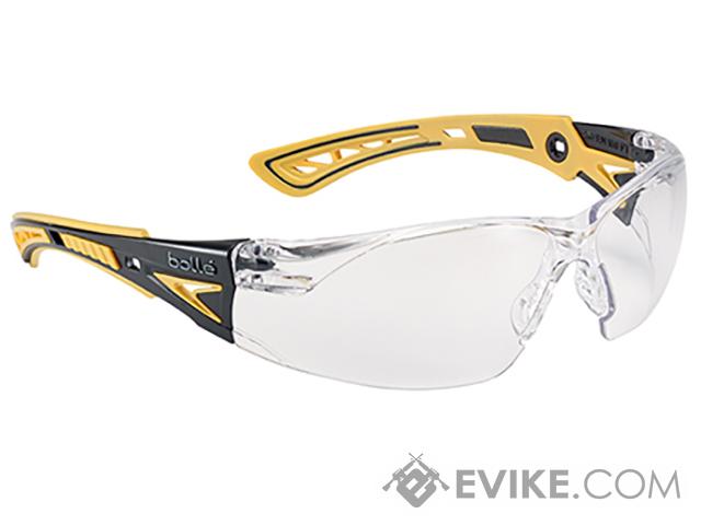 Bolle Safety RUSH+ Safety Glasses (Color: CSP Lens / Yellow & Black Frame)