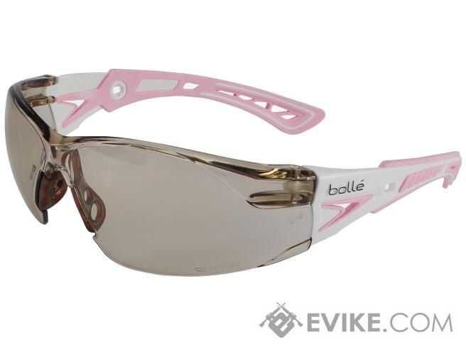 Bolle Safety RUSH+ Small Z87+ Safety Glasses (Model: CSP Lens / Pink & White)