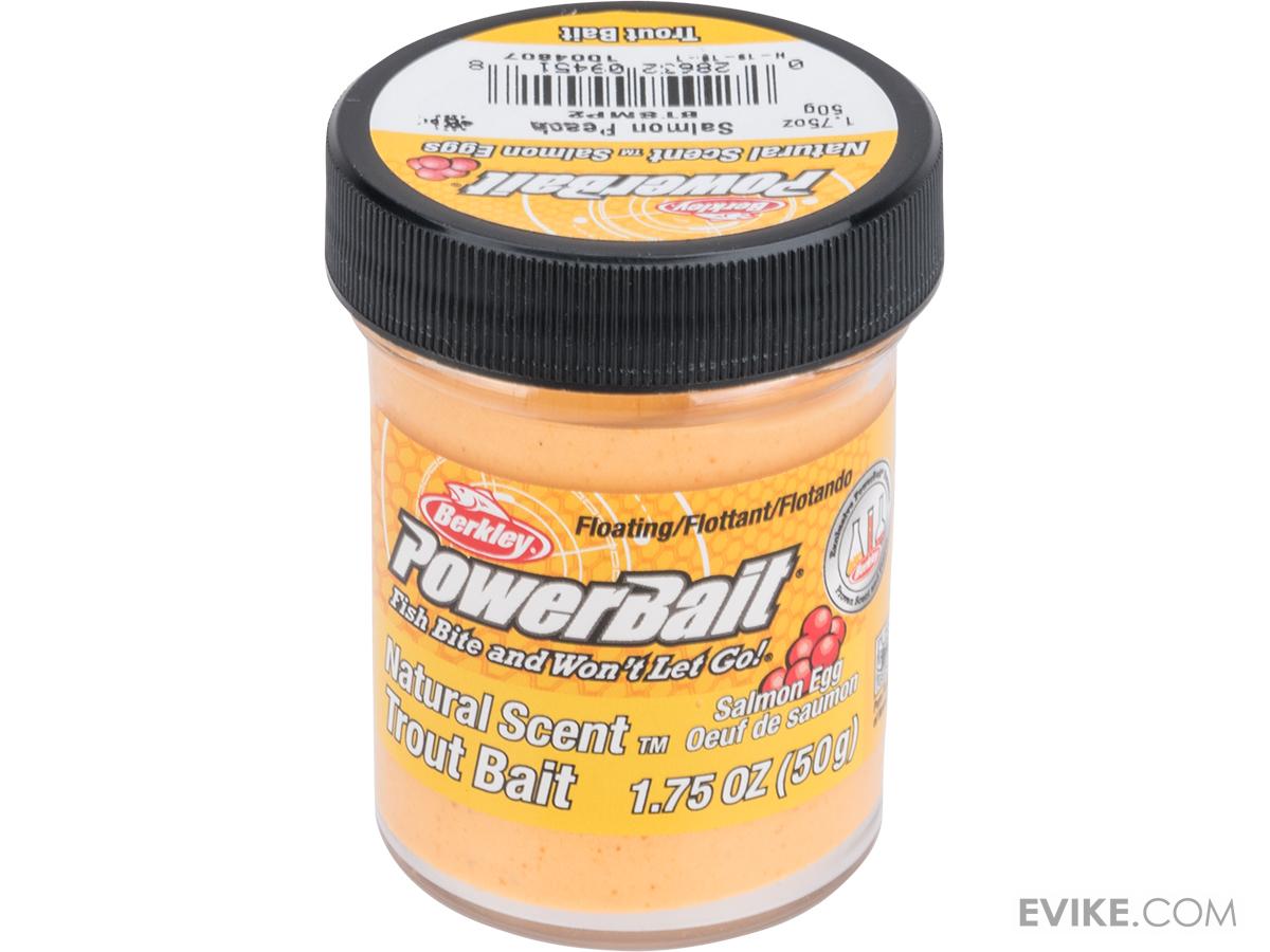 Berkley PowerBait Trout Bait (Type: Non-Glitter / Salmon Peach / Natural  Scent Salmon Eggs)